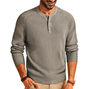 imagePJ PAUL JONES Mens Sweaters Solid Color Soft Warm Pullover Sweaters JerseyKhaki