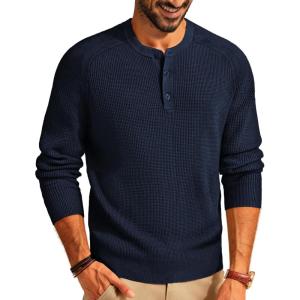 imagePJ PAUL JONES Mens Sweaters Solid Color Soft Warm Pullover Sweaters JerseyNavy