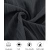 imagePJ PAUL JONES Mens Casual Button Down Shirts  Short Sleeve Summer Textured Beach WrinkleFree ShirtsDark Grey