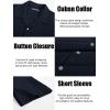 imagePJ PAUL JONES Mens Casual Button Down Shirts  Short Sleeve Summer Textured Beach WrinkleFree ShirtsNavy