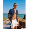 imagePJ PAUL JONES Mens Casual Button Down Shirts  Short Sleeve Summer Textured Beach WrinkleFree ShirtsNavy