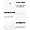 imagePJ PAUL JONES Mens Casual Button Down Shirts  Short Sleeve Summer Textured Beach WrinkleFree ShirtsWhite