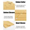 imagePJ PAUL JONES Mens Casual Button Down Shirts  Short Sleeve Summer Textured Beach WrinkleFree ShirtsYellow