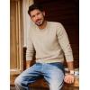 imagePJ PAUL JONES Mens Crewneck Sweater Lightweight Casual Knit Texture Pullover for Fall WinterApricot