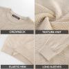 imagePJ PAUL JONES Mens Crewneck Sweater Lightweight Casual Knit Texture Pullover for Fall WinterApricot