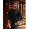 imagePJ PAUL JONES Mens Crewneck Sweater Lightweight Casual Knit Texture Pullover for Fall WinterBlack