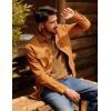 imagePJ PAUL JONES Mens Crewneck Sweater Lightweight Casual Knit Texture Pullover for Fall WinterCoffee