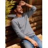 imagePJ PAUL JONES Mens Crewneck Sweater Lightweight Casual Knit Texture Pullover for Fall WinterGray