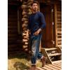 imagePJ PAUL JONES Mens Crewneck Sweater Lightweight Casual Knit Texture Pullover for Fall WinterNavy Blue