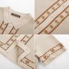 imagePJ PAUL JONES Mens Polo Shirts 70s Vintage Shirts Contrast Knitted Polo ShirtsApricota