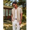 imagePJ PAUL JONES Mens Polo Shirts 70s Vintage Shirts Contrast Knitted Polo ShirtsApricota