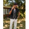 imagePJ PAUL JONES Mens Polo Shirts 70s Vintage Shirts Contrast Knitted Polo ShirtsBlacka