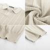 imagePJ PAUL JONES Mens Polo Shirts Regular Fit Textured VNeck Knit Golf PolosApricot
