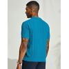 imagePJ PAUL JONES Mens Polo Shirts Regular Fit Textured VNeck Knit Golf PolosBlue