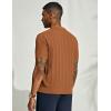 imagePJ PAUL JONES Mens Polo Shirts Regular Fit Textured VNeck Knit Golf PolosCoffee