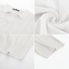 imagePJ PAUL JONES Mens Polo Shirts Regular Fit Textured VNeck Knit Golf PolosIvory White