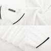 imagePJ PAUL JONES Mens Polo Shirts Regular Fit Textured VNeck Knit Golf PolosLvory Contrast