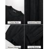 imagePJ PAUL JONES Mens Pullover Sweater Crewneck Textured Long Sleeve Knitted SweatersBlack