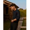 imagePJ PAUL JONES Mens Pullover Sweater Crewneck Textured Long Sleeve Knitted SweatersBlack