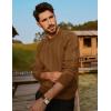 imagePJ PAUL JONES Mens Pullover Sweater Crewneck Textured Long Sleeve Knitted SweatersCoffee