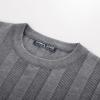 imagePJ PAUL JONES Mens Pullover Sweater Crewneck Textured Long Sleeve Knitted SweatersGrey