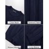 imagePJ PAUL JONES Mens Pullover Sweater Crewneck Textured Long Sleeve Knitted SweatersNavy Blue