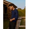 imagePJ PAUL JONES Mens Pullover Sweater Crewneck Textured Long Sleeve Knitted SweatersNavy Blue