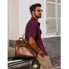 imagePJ PAUL JONES Mens Short Sleeve Button Down Shirts Casual Stylish WrinkleFree Untuckit Dress ShirtRed