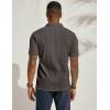 imagePJ PAUL JONES Mens Textured Knit Polo Shirts Regular Fit Stretchy Golf ShirtsBrown