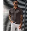 imagePJ PAUL JONES Mens Textured Knit Polo Shirts Regular Fit Stretchy Golf ShirtsBrown