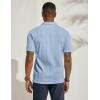 imagePJ PAUL JONES Mens Textured Knit Polo Shirts Regular Fit Stretchy Golf ShirtsLight Blue