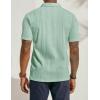 imagePJ PAUL JONES Mens Textured Knit Polo Shirts Regular Fit Stretchy Golf ShirtsMint Green