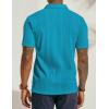 imagePJ PAUL JONES Mens Textured Knit Polo Shirts Regular Fit Stretchy Golf ShirtsPeacock Blue