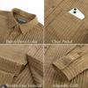 imagePJ PAUL JONES Mens Casual Button Down Shirts Long Sleeve Textured Wrinkle Free Untucked Shirt with PocketKhaki