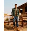 imagePJ PAUL JONES Mens Casual Shacket Cotton Twill Lightweight Jackets Button Down Shirt Jacket with PocketsArmy Green