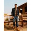imagePJ PAUL JONES Mens Casual Shacket Cotton Twill Lightweight Jackets Button Down Shirt Jacket with PocketsBlack