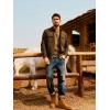 imagePJ PAUL JONES Mens Casual Shacket Cotton Twill Lightweight Jackets Button Down Shirt Jacket with PocketsCoffee