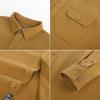imagePJ PAUL JONES Mens Casual Shacket Cotton Twill Lightweight Jackets Button Down Shirt Jacket with PocketsGinger