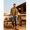 imagePJ PAUL JONES Mens Casual Shacket Cotton Twill Lightweight Jackets Button Down Shirt Jacket with PocketsGinger