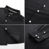 imagePJ PAUL JONES Mens Dress Shirt Long Sleeve Business Casual WrinkleFree Stretch Slim Fit Shirt for Wedding Office TravelBlack