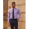 imagePJ PAUL JONES Mens Dress Shirt Long Sleeve Business Casual WrinkleFree Stretch Slim Fit Shirt for Wedding Office TravelLavender