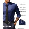 imagePJ PAUL JONES Mens Dress Shirt Long Sleeve Business Casual WrinkleFree Stretch Slim Fit Shirt for Wedding Office TravelSilver Gray