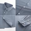 imagePJ PAUL JONES Mens Dress Shirt Long Sleeve Business Casual WrinkleFree Stretch Slim Fit Shirt for Wedding Office TravelSilver Gray