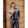 imagePJ PAUL JONES Mens Dress Shirt Long Sleeve Business Casual WrinkleFree Stretch Slim Fit Shirt for Wedding Office TravelSilver Gray
