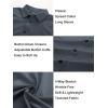 imagePJ PAUL JONES Mens Long Sleeve Button Down Shirts Wrinkle Free Stretch Untucked Dress Shirts Business Casual ShirtBlue Grey