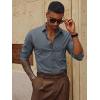 imagePJ PAUL JONES Mens Long Sleeve Button Down Shirts Wrinkle Free Stretch Untucked Dress Shirts Business Casual ShirtBlue Grey