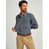 imagePJ PAUL JONES Mens Long Sleeve Button Down Shirts Wrinkle Free Stretch Untucked Dress Shirts Business Casual ShirtBlue Grey
