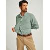 imagePJ PAUL JONES Mens Long Sleeve Button Down Shirts Wrinkle Free Stretch Untucked Dress Shirts Business Casual ShirtLight Green