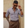 imagePJ PAUL JONES Mens Long Sleeve Button Down Shirts Wrinkle Free Stretch Untucked Dress Shirts Business Casual ShirtPurple Grey