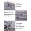 imagePJ PAUL JONES Mens Long Sleeve Button Down Shirts Wrinkle Free Stretch Untucked Dress Shirts Business Casual ShirtPurple Grey